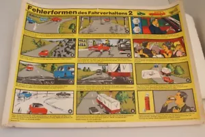 Fahrschultafel Lehrtafel Fehlerformen des Fahrverhaltens 2 Remagen 50er Jahre - Bild 1 von 5