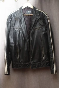 Ironsides Quality Retro Quilted Leather Jacket, 60's "Distressed" Scooter Style - Picture 1 of 6