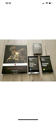 NIB CARDS AGAINST HUMANITY COLLEGE PACK EXPANSION 30 CARDS + POSTER w/Card Packs - Image 1 of 4