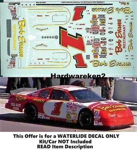 NASCAR DECAL # 1 BOB EVANS RESTURANT 2001 BGN MONTE CARLO RANDY LaJOIE 1/24 - Picture 1 of 2