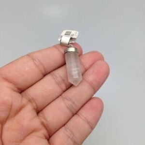 Gorgeous Natural Pale Gray Topaz Pendant Sterling Silver Cup @Afghanistan Sale