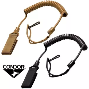 CONDOR TACTICAL PISTOL LANYARD MOLLE COILED WIRE RETENTION MADE IN USA #US1004 - Foto 1 di 10