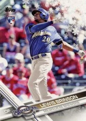 2017 Topps Holiday #HMW82 Lewis Brinson NM-MT RC Rookie Brewers ID:6386 - Image 1 of 2