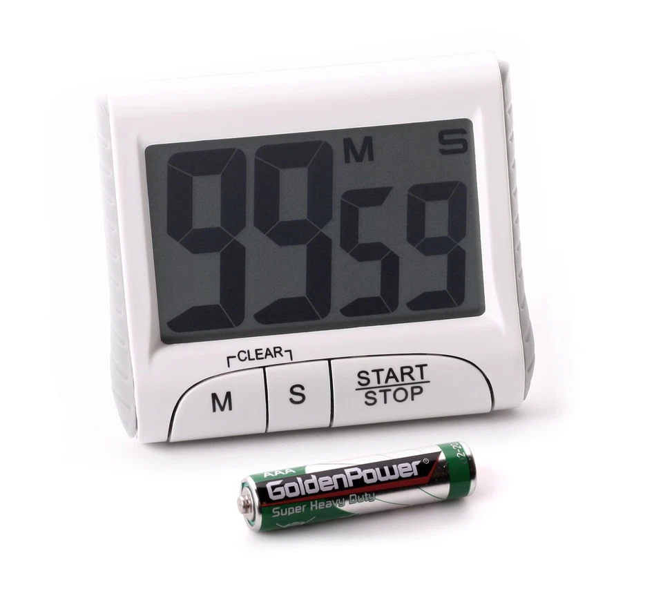 Eieruhr Timer Countdown Magnethalterung Count-Up Stoppuhr großes Display digital - Bild 1 von 3