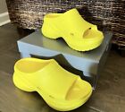 Balenciaga x Crocs Collab Pool Crocs Slide Sandal Yellow Size 39