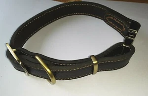 Welbro Luxus Hundehalsband Leder 17,2 x 0,8 Zoll dunkelbraun - Bild 1 von 2