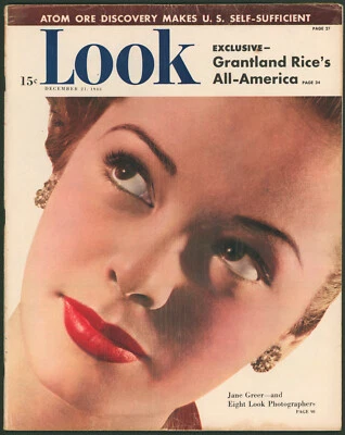 LOOK Magazine December 21 1948 Jane Greer Christmas Ads 1940s Toys ~Dom DiMaggio - Image 1 of 4