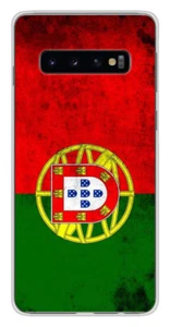 Coque en silicone imprimée compatible Samsung Galaxy S10 Plus Drapeau Portugal - Photo 1 sur 3