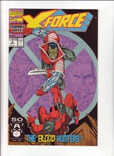 X-Force #2 8.5 VF+ 1991 Marvel Comic 2nd Deadpool !  The Blood Hunters