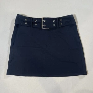 Tracy Evans Limited Vintage Y2K Black Belted Mini Skirt Womens Size 5 - Picture 1 of 6