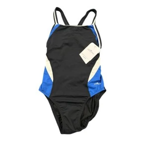 Dolfin Swim Suit Women's Size L One Piece Reliance Colorblock Blue Black NWT - Picture 1 of 12