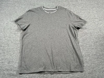 Armani Exchange AX Shirt Mens XXL Grey Short Sleeve Designer Urban Streetwear - Image 1 of 4
