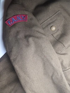 Chaqueta Uniforme F.A.N.Y Segunda Guerra Mundial Nº2 FANY Hombro Título Insignias FANY ATS ENSA WLA - Imagen 1 de 5