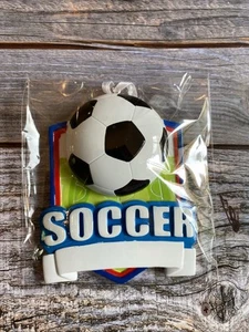 Ceramic Soccer Christmas Tree Ornament Winter - Picture 1 of 6