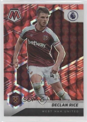 2021-22 Panini Mosaic Premier League Reactive Red Mosaic Prizm Declan Rice #82 - Image 1 of 2