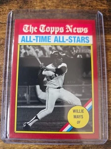 2025 Topps Heritage Willie Mays Topps News All-Time All-Stars Red Border #341 - Picture 1 of 2