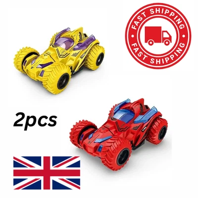 2PCS Stunt Spinning Toy Car.Kids Pull Back Car for 3 Year Old Boy Girl Toddler - Image 1 of 4