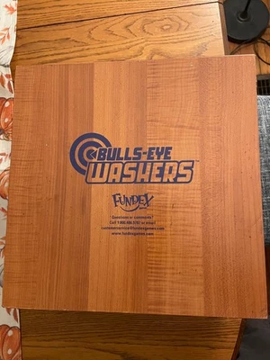 Fundex Lavadora Ojo de Buey Lanzamiento Patio Verano Juego Estuche de Madera con 7 Arandelas Incompleto Foto 1 de 4