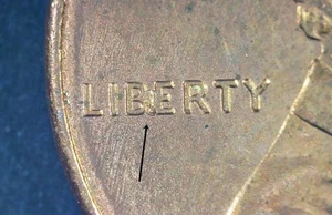Centavo Lincoln 1995-P, error - chip de troquel BIE (A211) - Imagen 1 de 3