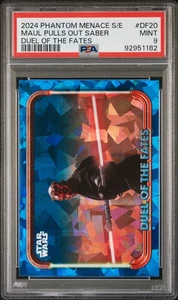 2024 Topps Chrome Sapphire Star Wars #DF20 Maul Pulls Out Saber PSA 9 - Picture 1 of 2