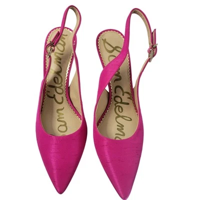 Sam Edelman | Tacón The Fearless Finish - Cordones de seda fucsia - Nuevo - Talla 9 Foto 1 de 2