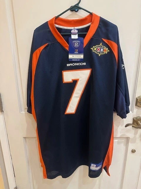 Camiseta de fútbol americano John Elway para hombre talla 56 Reebok Super Bowl XXXII SB32 Broncos nueva Foto 1 de 4