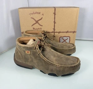NEW Twisted X Boots Womens 8 M Bomber Leather Chukka Driving Mocs Shoes #WDM0001 - Picture 1 of 12