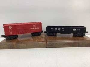 Lionel O Gauge #X6014 Box Car and #347000 Gondola - Picture 1 of 11