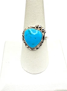 Kingman Türkis Sterlingsilber Ring Größe 9,25 Navajo Travis Tutt Neu - Bild 1 von 15