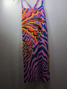 Adidas X Farm Rio 3-Streifen Minikleid Damen Gr. XL Tropical Sportlich Neu mit Etikett - Bild 1 von 9