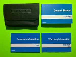 Honda Civic 2022 sedán manual del propietario de fábrica y estuche *OEM* - Imagen 1 de 5