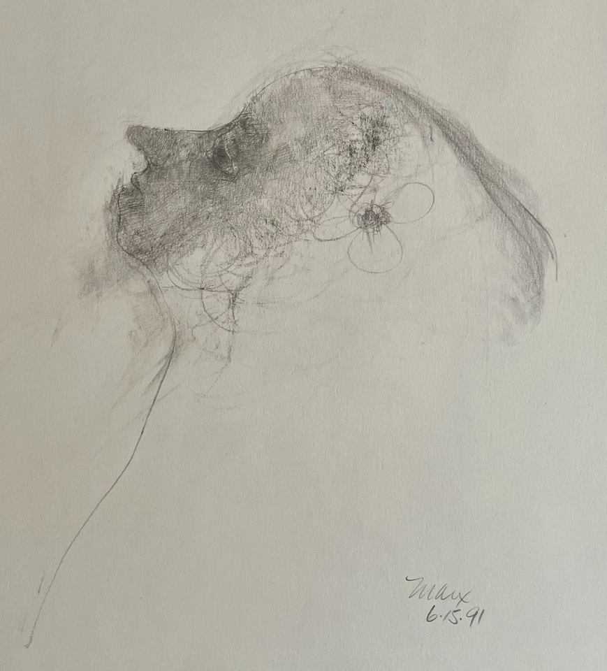 Original Robert Marx Graphite Drawing – Angel - Image 1 of 4