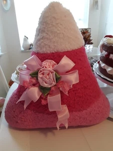 PINK HALLOWEEN ROSES BRAND NEW BIG DECORATED CANDYCORN SHAPE PILLOW - Picture 1 of 5