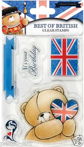 Docrafts Stempel Best of British Big Hugs Forever Friends Königskrönung - Bild 1 von 1