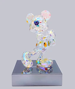 New SWAROVSKI Aurora Borealis Crystal Disney Mickey Mouse Figurine Decor 5690167 - Picture 1 of 3