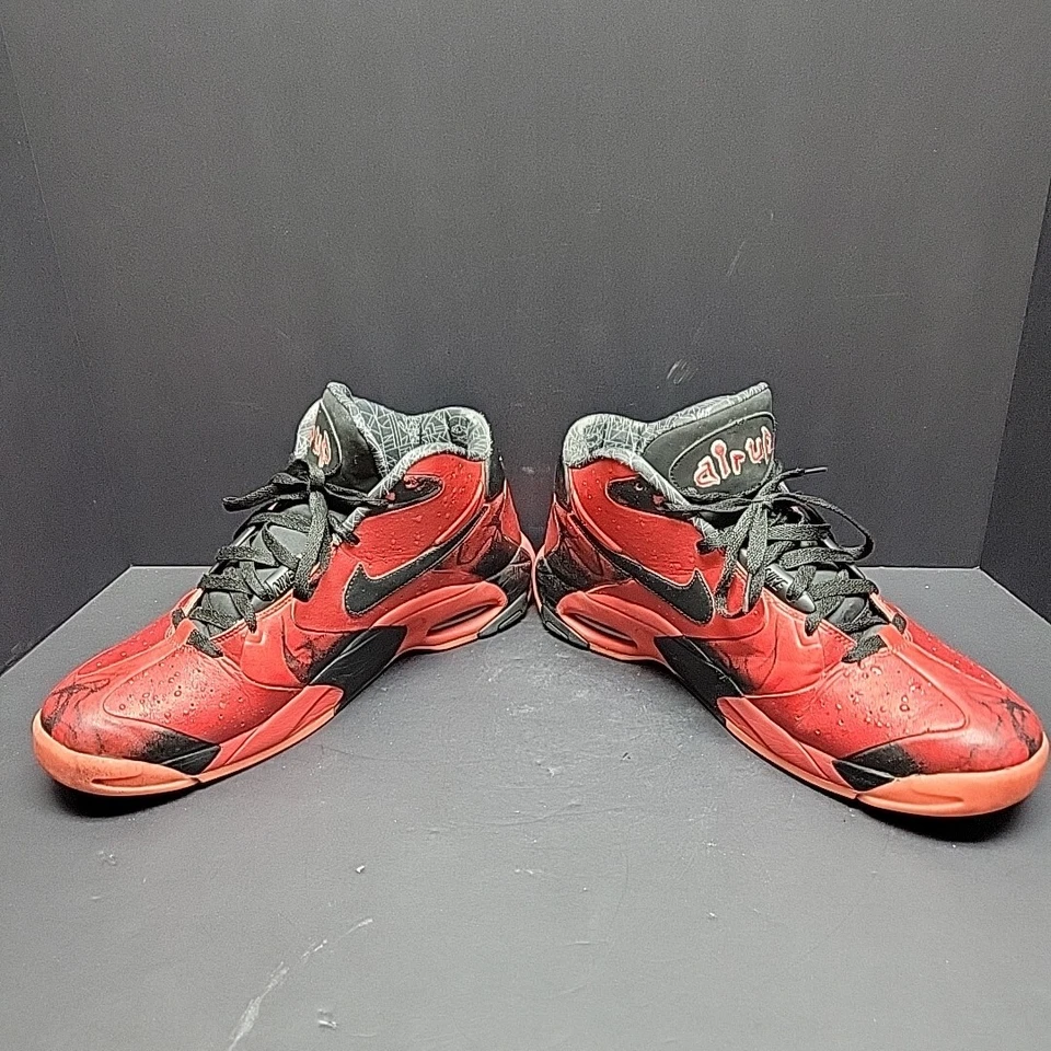 Nike PE LE ALL STAR AIR UP 14 公牛 QS GUMBO LEAGUE 红色 黑色 尺码 13 罕见发光 — 第 1/4 张图片