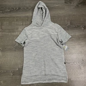 NWT Art Class Boy Top Hooded Pullover Short Sleeve Gray Waffle Knit Size M 8-10 - Picture 1 of 4