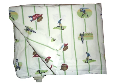 SÁBANA PLANA DOBLE DE FÚTBOL FÚTBOL FÚTBOL AMERICANO AZUL ROJO TODO DEPORTE GRANERO CERÁMICA 64X97 Foto 1 de 4