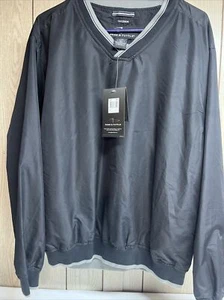 Page & Tuttle Mohawk Black Polyester Cool Swing Golf Windbreaker Large - Picture 1 of 10