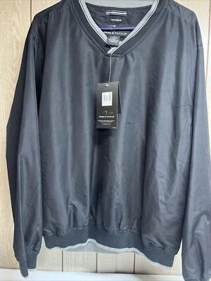 Page & Tuttle Mohawk Black Polyester Cool Swing Golf Windbreaker Large - Image 1 of 4