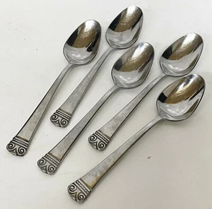 Oneida MELODIA Stainless Steel Lot of 5 x TABLE/PLACE SPOONS Flatware Good Cond - Picture 1 of 1