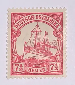 Travelstamps; Germany German East Africa stamps 7 1/2h Kaiser’s Yacht Mint OG H - Picture 1 of 5