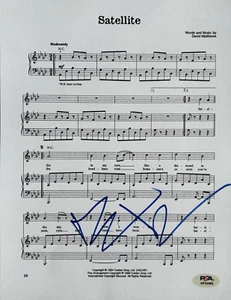 DAVE MATTHEWS BAND Signed SATELLITE Lyric Sheet PSA DNA COA Rare - Picture 1 of 3
