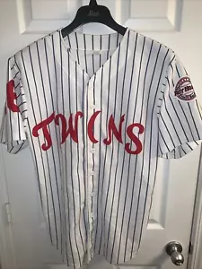 ROY HOBBS VINTAGE MINNESOTA TWINS BASEBALL JERSEY SEWN STITCHED MENS LARGE 42-44 - Picture 1 of 7