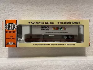 Con-Cor HO Scale ATSF 50' TOFC Flat Car #92823 w/ Nitrol Process 45' Trailer Kit - Picture 1 of 3