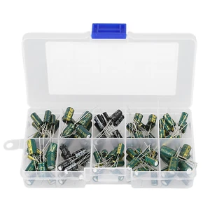100pcs 10-Values 10V-63V 10uf-470uf DIY High Grade Audio Capacitor Assorted Kit - Picture 1 of 7