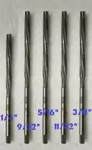 HSS Valve Stem Guide Reamers Set of 5 Pcs - 1/4" - 9/32" - 5/16" - 11/32" - 3/8" - Picture 1 of 3