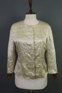 Armani Collezioni Multicolor Stripe Silk Snap Up Blazer Jacket Size 44 - Picture 1 of 20