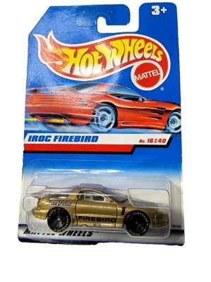 Hot Wheels 1998 IROC Firebird Gold #16 de 40 autos Mattel Goodyear Eagle neumáticos Foto 1 de 4