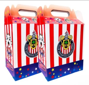 40 Cajas Dulceros Personajes Fiesta Carton Bolo Equipo Chivas - Picture 1 of 2
